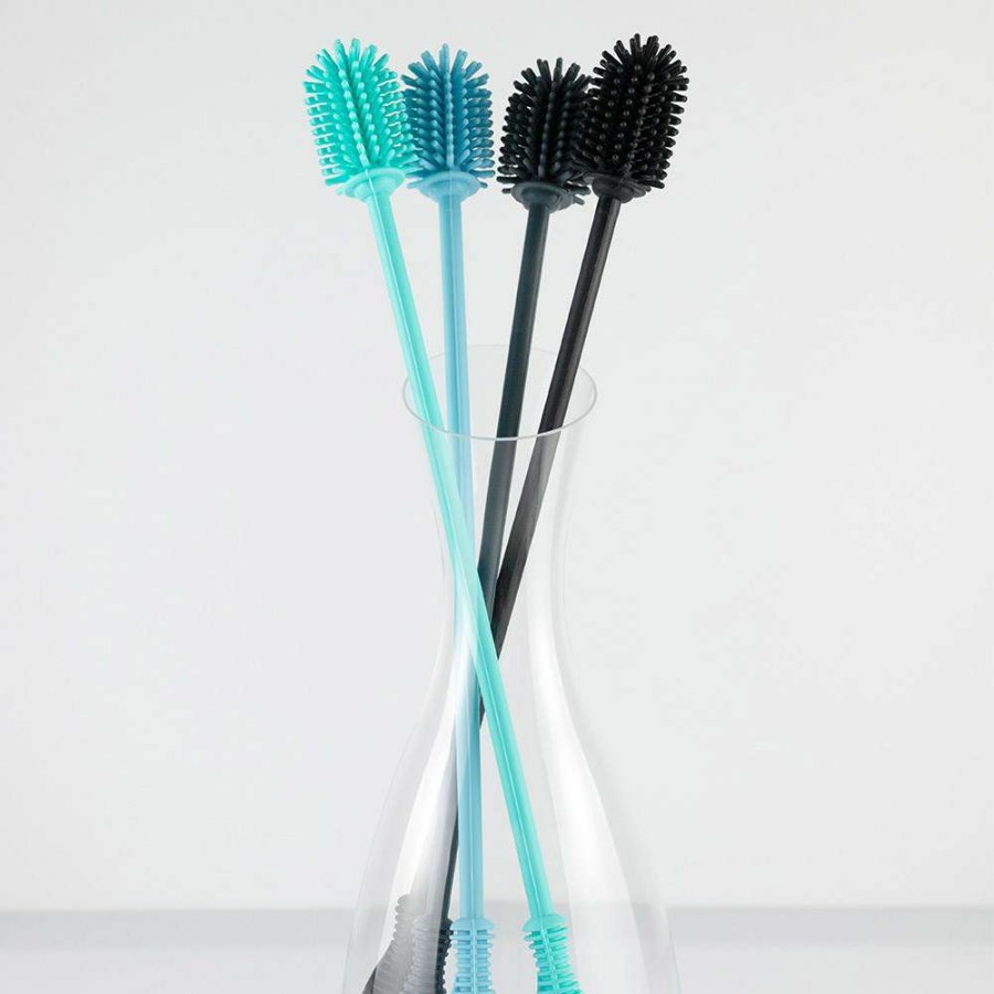 Cleaning Tools * | Scullery Kolori Silicone Bottle Brush 38Cm Grey