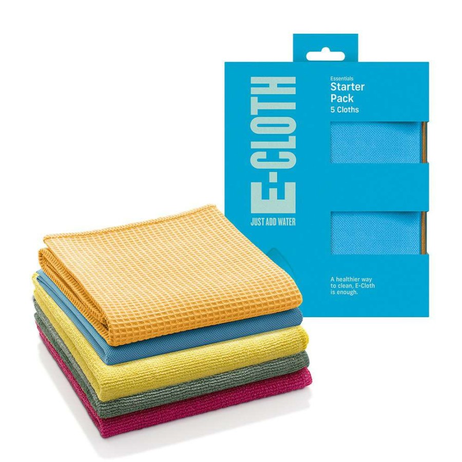 Cleaning Tools * | E-Cloth 5 Piece Cleaning Cloth Starter Pack