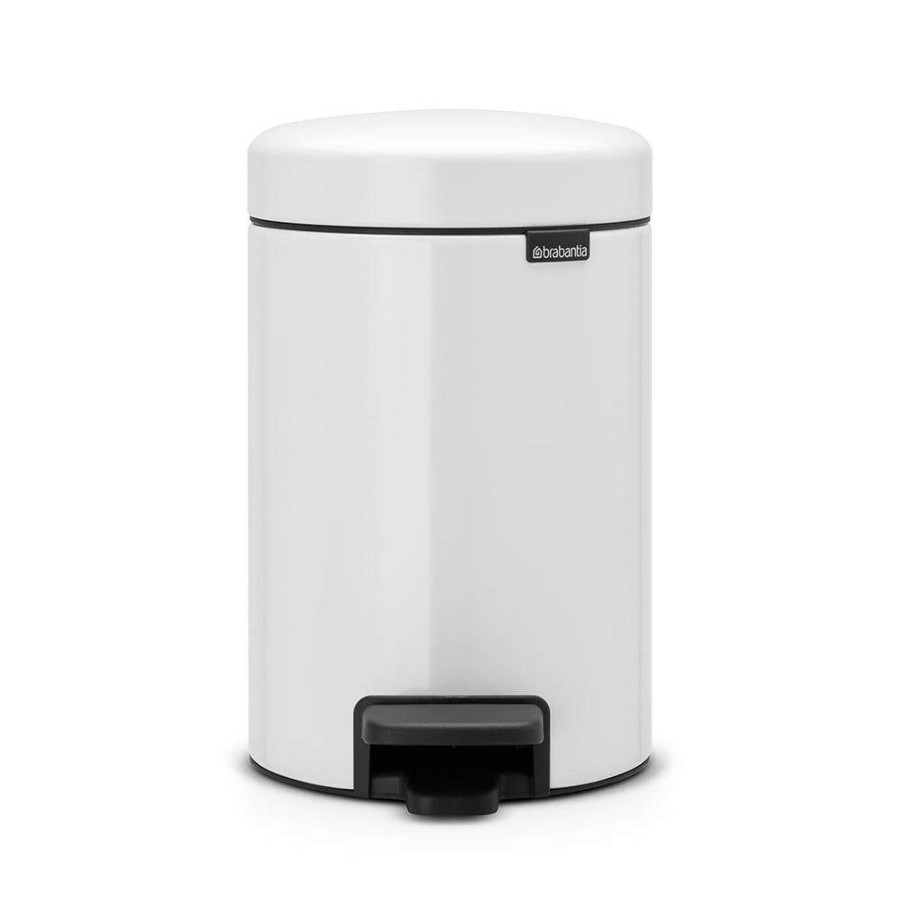 Bins * | Brabantia Newicon Pedal Bin 3L White