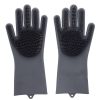 Cleaning Tools * | Scruba-Dub Antibacterial Silicone Cleaning Gloves Dove Grey