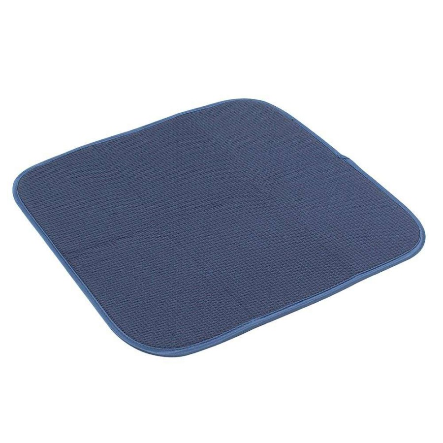 Dish Racks * | White Magic Eco Cloth Dish Drying Mat Denim Blue