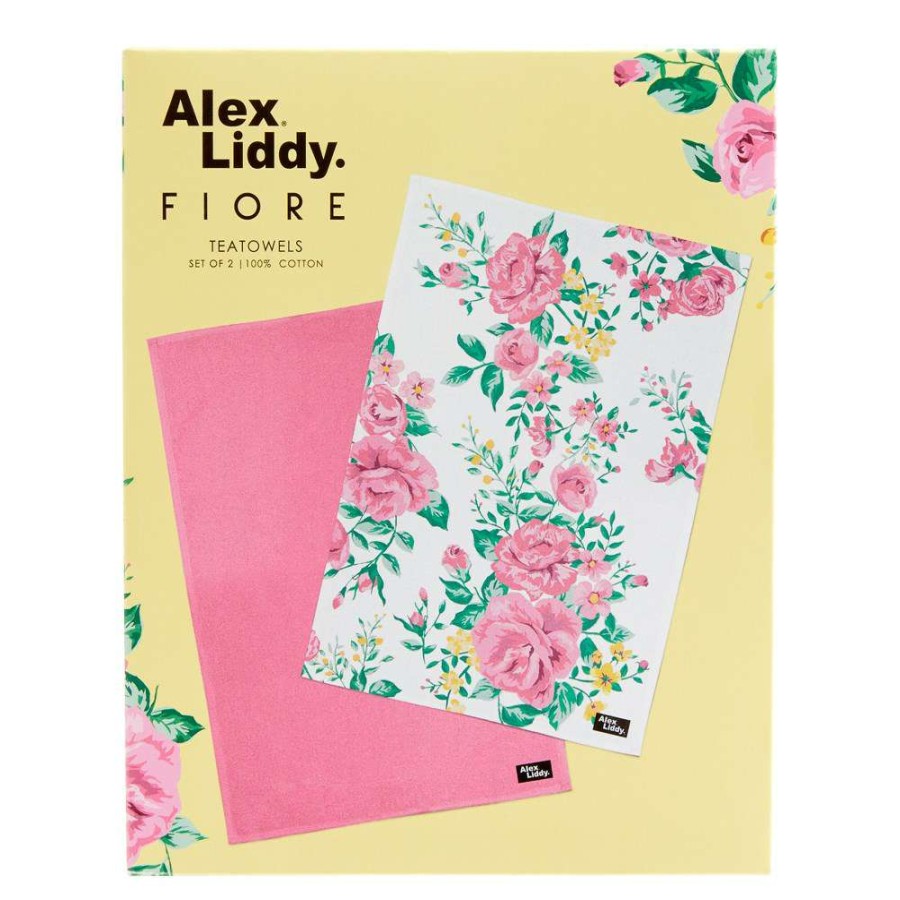 Tea Towels * | Alex Liddy Fiore Teatowels Set Of 2 Spring