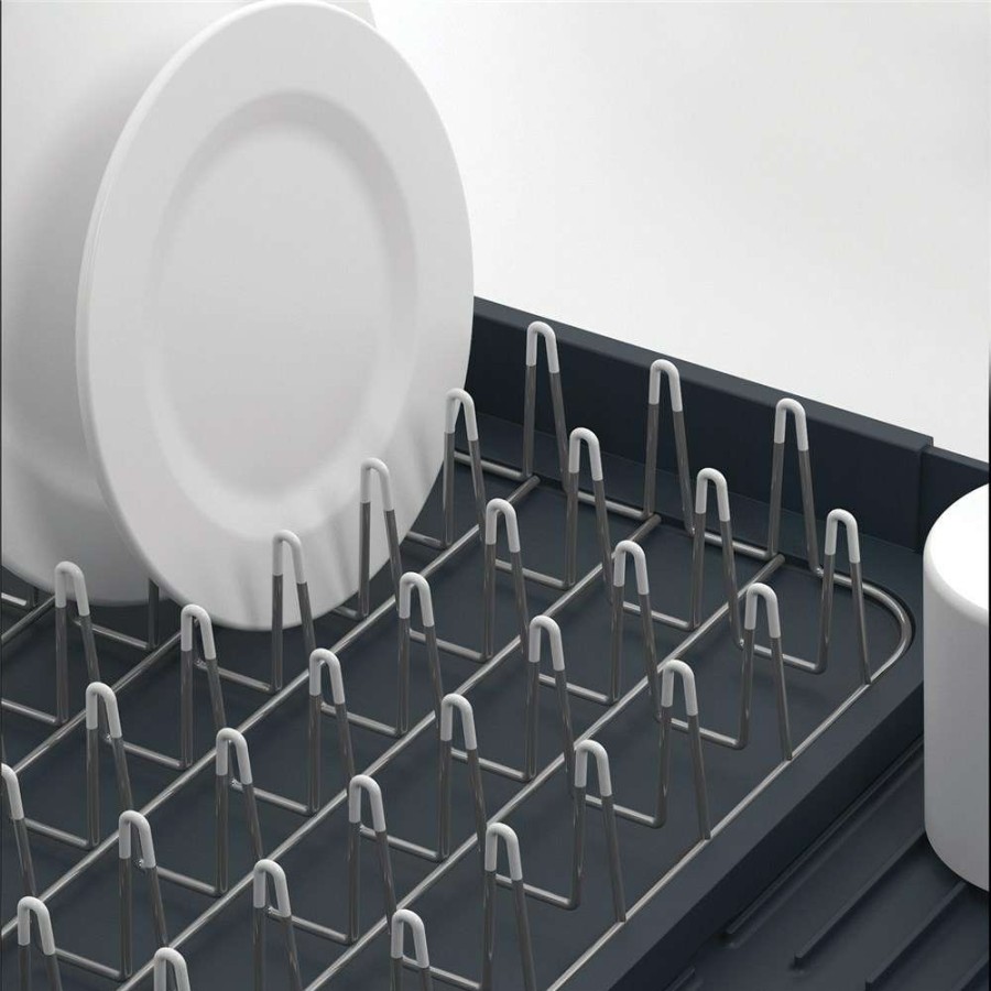 Cleaning Tools * | Joseph Joseph Extend Expandable Dish Rack Grey