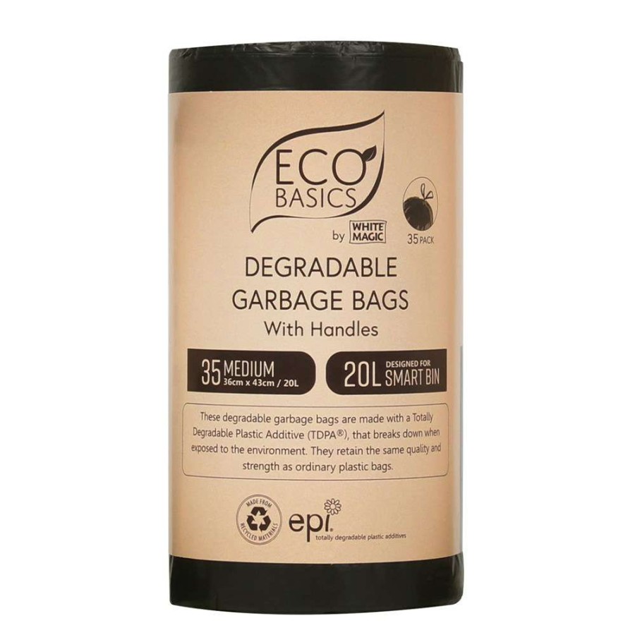 Bins * | White Magic Eco Basics Garbage Bags Medium