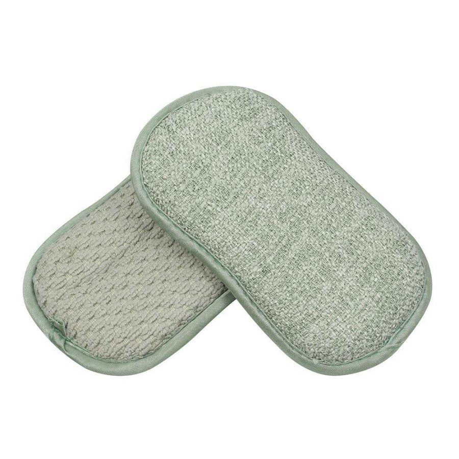 Cleaning Tools * | White Magic Eco Cloth Washing Up Scrubbing Pad Olive Green