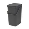 Bins * | Brabantia Sort & Go Waste Bin 12L Grey