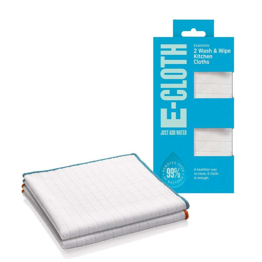 Cleaning Tools * | E-Cloth Wash & Wipe 2 Piece Kitchen Cloth Set