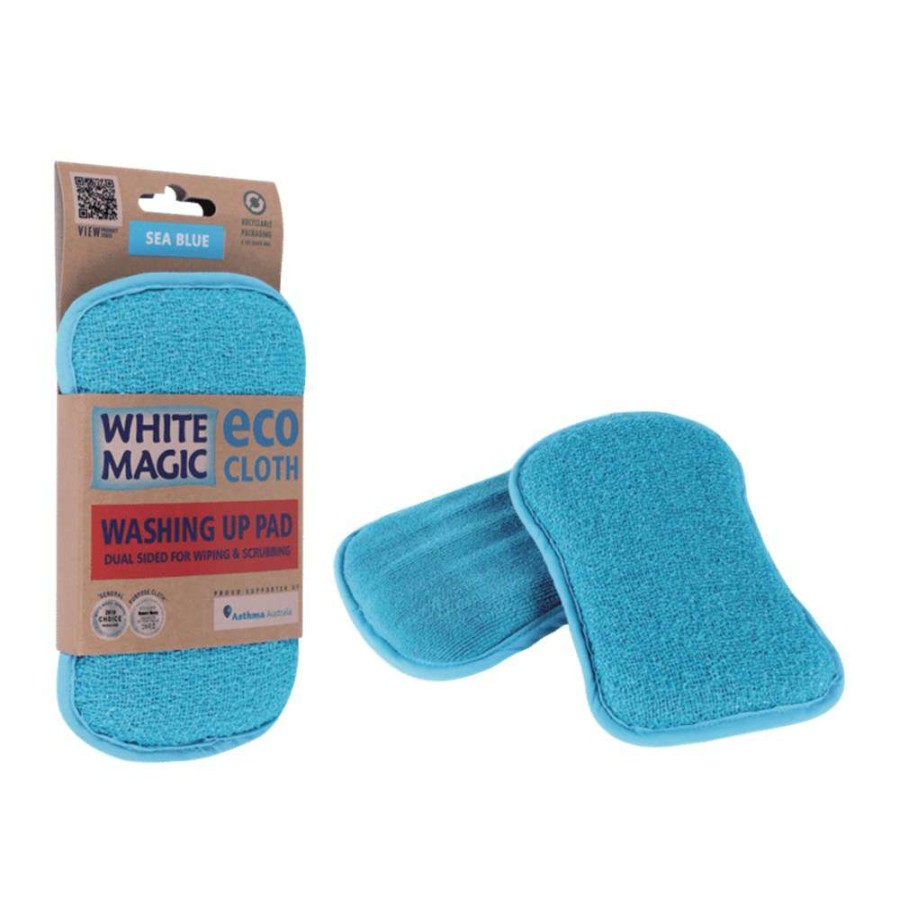 Cleaning Tools * | White Magic Washing Up Pad Sea Blue