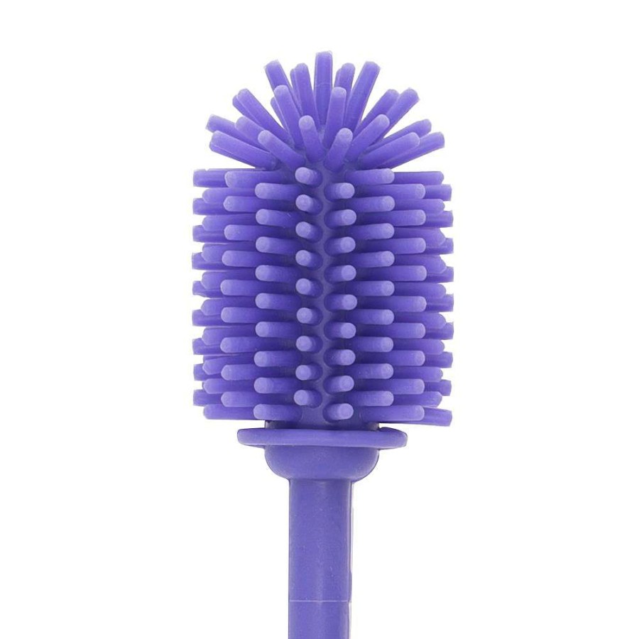 Cleaning Tools * | Scullery Kolori Silicone Bottle Brush 38Cm Purple