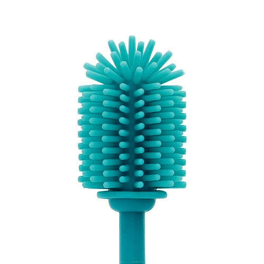 Cleaning Tools * | Scullery Kolori Silicone Bottle Brush 38Cm Teal