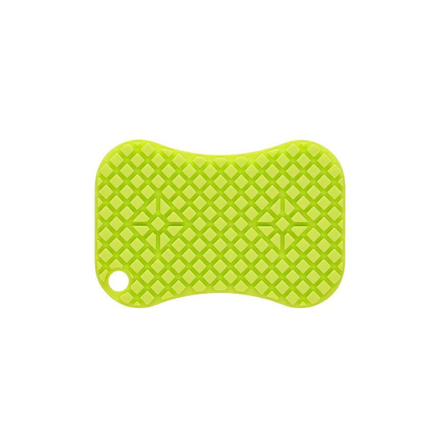 Cleaning Tools * | Scruba-Dub Tuff Eco Friendly Silicone Dish Scrub Lime Green