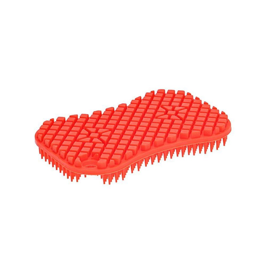 Cleaning Tools * | Scruba-Dub Tuff Eco Friendly Silicone Dish Scrub Ruby Red