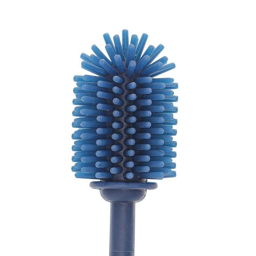 Cleaning Tools * | Scullery Kolori Silicone Bottle Brush 38Cm Navy